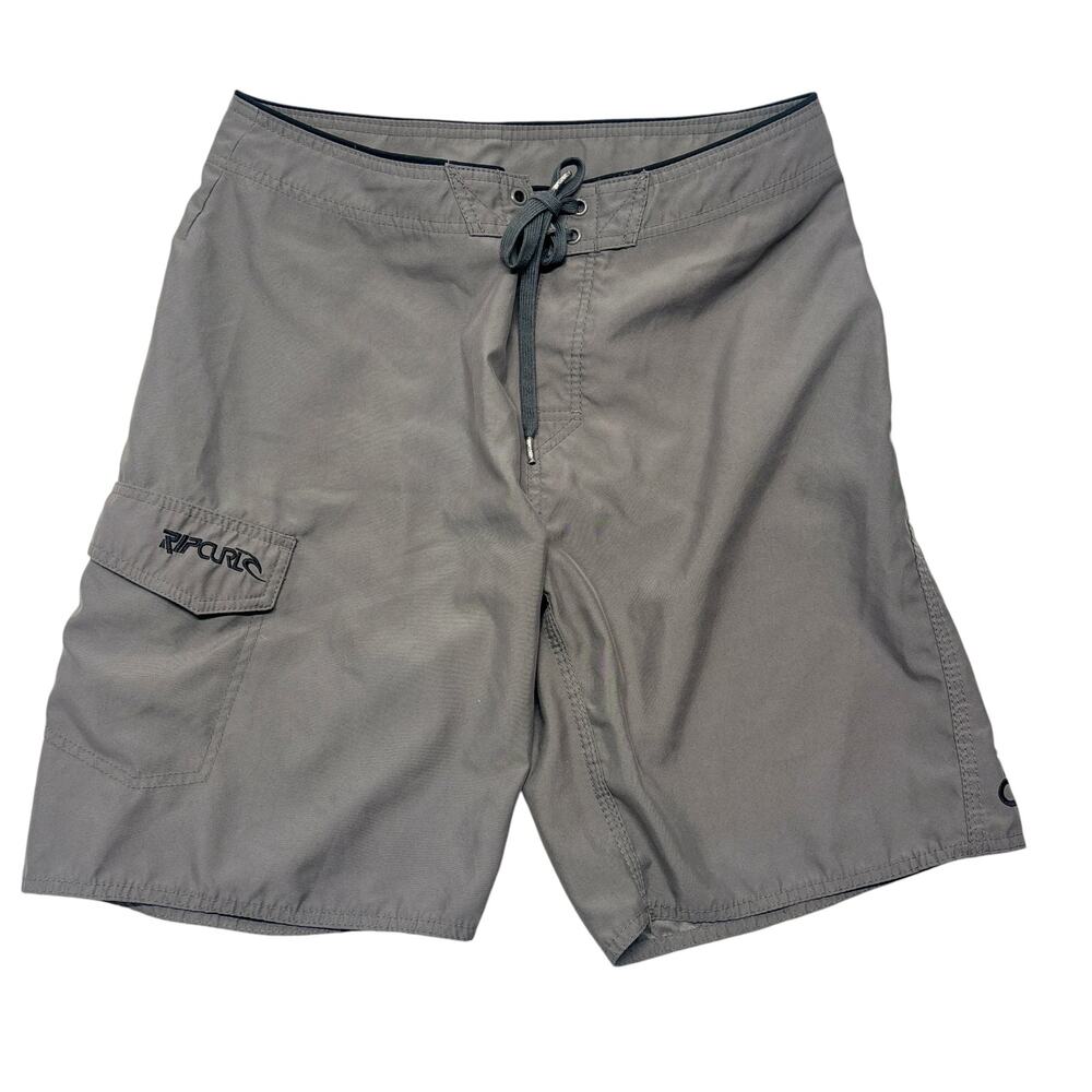 Rip Curl Shorts 34 Mens Gray Cargo Trunks Swim Surfing Summer Boardshort